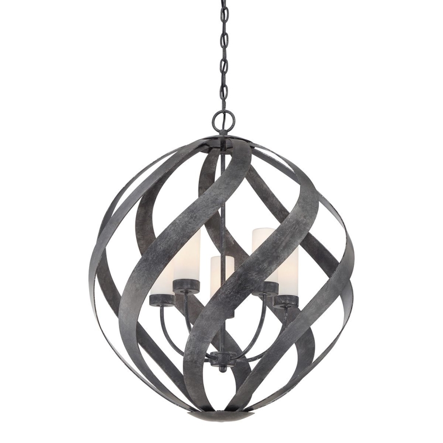 Quintiesse - Udendørs lysekrone på kæde BLACKSMITH 5xE14/40W/230V pr. 66,4 cm IP44 sort