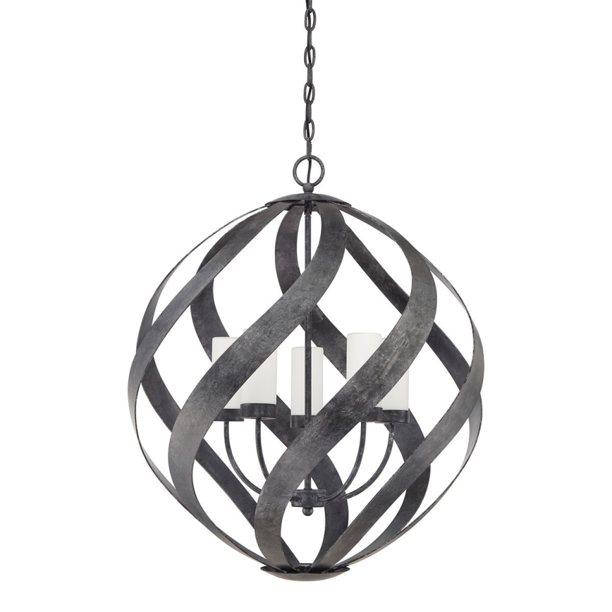 Quintiesse - Udendørs lysekrone på kæde BLACKSMITH 5xE14/40W/230V pr. 66,4 cm IP44 sort