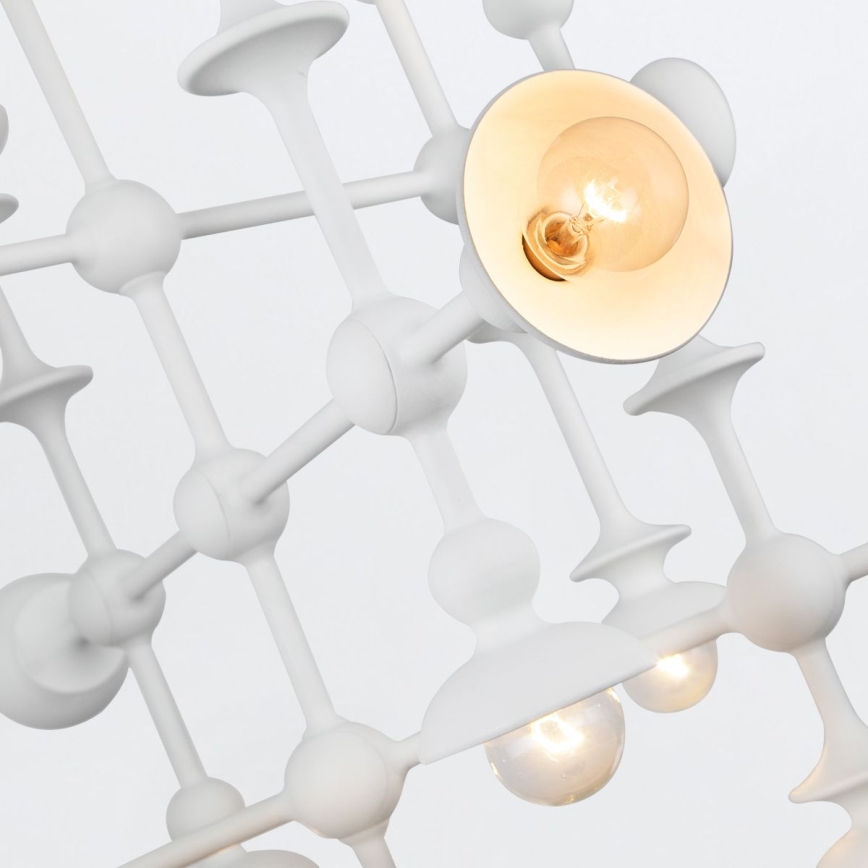 Quintiesse - Lysekrone på stang CADENCE 18xE14/40W/230V hvid