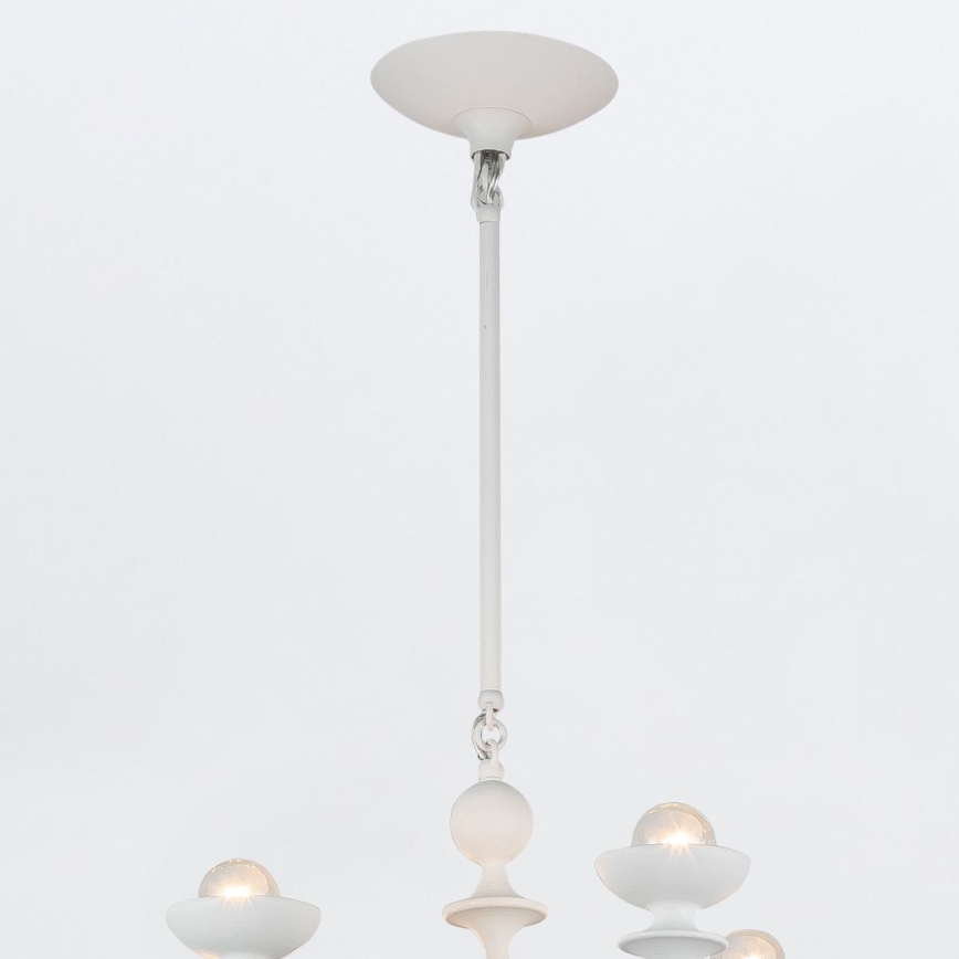 Quintiesse - Lysekrone på stang CADENCE 18xE14/40W/230V hvid