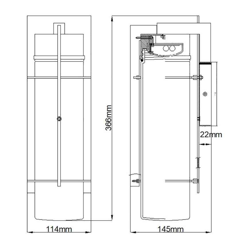 Quintiesse - LED udendørs væglampe EAMES M LED/10W/230V IP44 sort