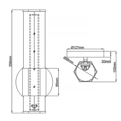 Quintiesse - FACET LED badevæglampe 12W/230V IP44, guld