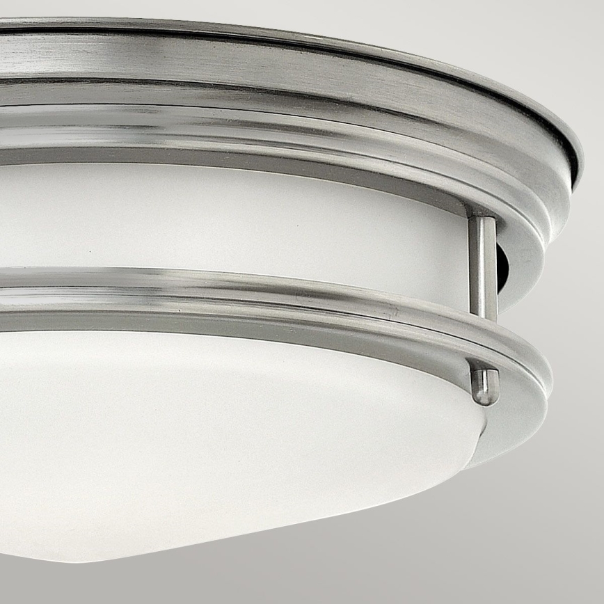 Quintiesse - Udendørs loftlampe HADRIAN 2xE27/40W/230V Ø 30,5 cm IP44 mat krom