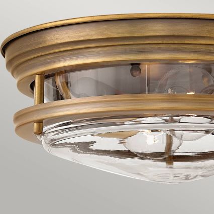 Quintiesse - Udendørs loftlampe HADRIAN 2xE27/40W/230V Ø 30,5 cm IP44 bronzefarvet