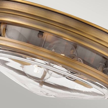 Quintiesse - Udendørs loftlampe HADRIAN 2xE27/40W/230V Ø 30,5 cm IP44 bronzefarvet