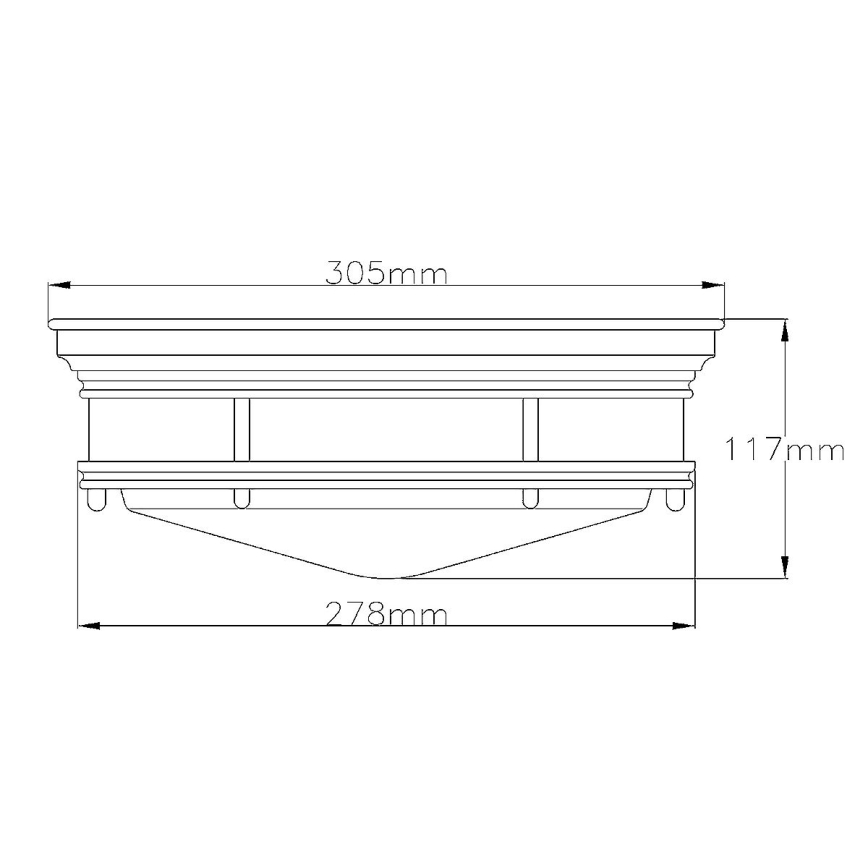 Quintiesse - Udendørs loftarmatur HADRIAN 2xE27/40W/230V Ø 27,8 cm IP44 poleret krom