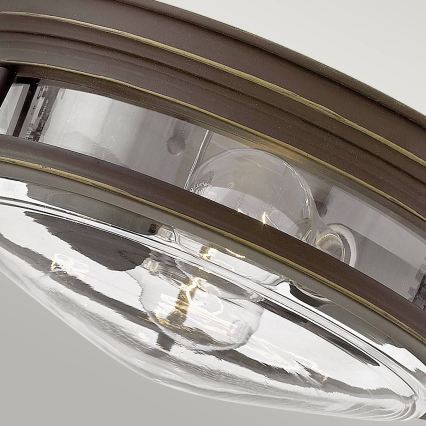 Quintiesse - Udendørs loftlampe HADRIAN 2xE27/40W/230V Ø 27,8 cm IP44 bronze