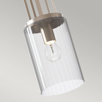 Quintiesse - Pendel på stang KIMROSE 1xE27/60W/230V Ø 17,8 cm blank krom