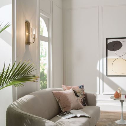 Quintiesse - KIMROSE væglampe 1xE14/40W/230V, guldfarvet