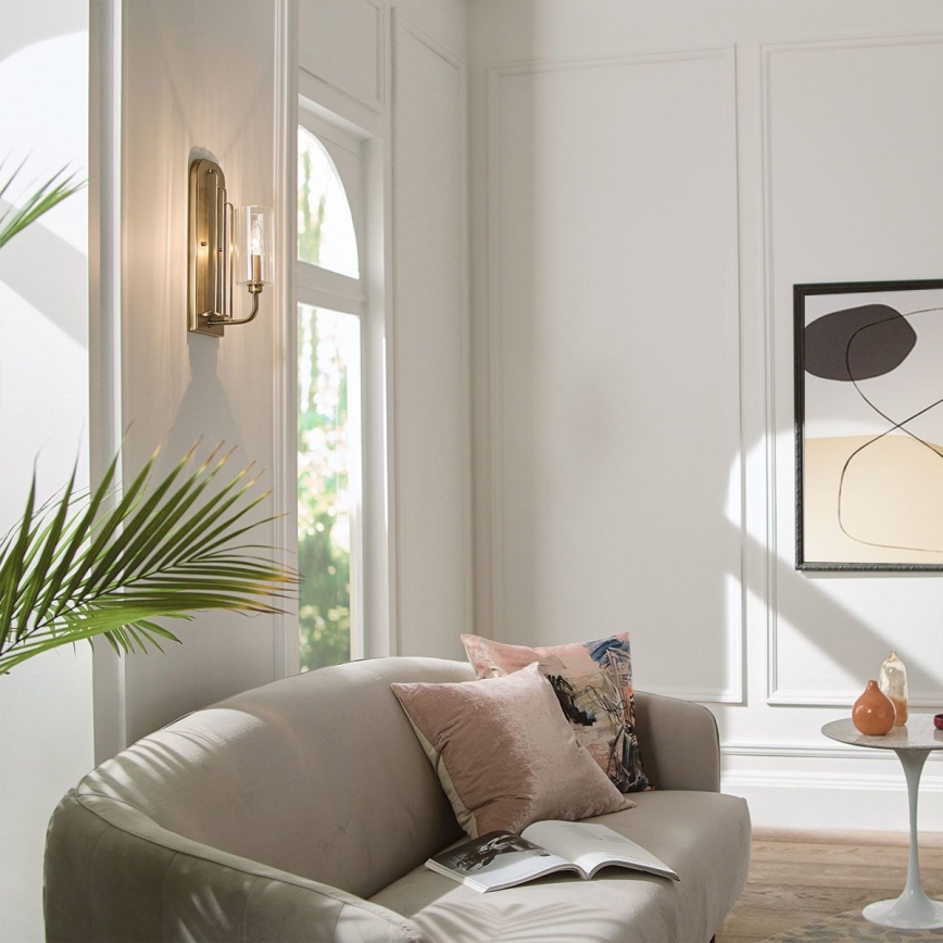 Quintiesse - KIMROSE væglampe 1xE14/40W/230V, guldfarvet