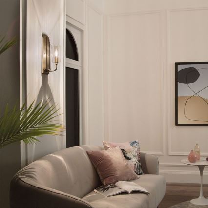 Quintiesse - KIMROSE væglampe 1xE14/40W/230V, guldfarvet