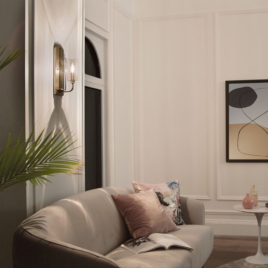 Quintiesse - KIMROSE væglampe 1xE14/40W/230V, guldfarvet