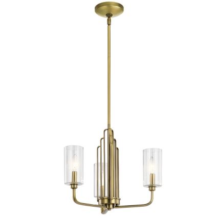 Quintiesse - Loftlampe med stang KIMROSE 3xE14/40W/230V Ø 45,9 cm, guld