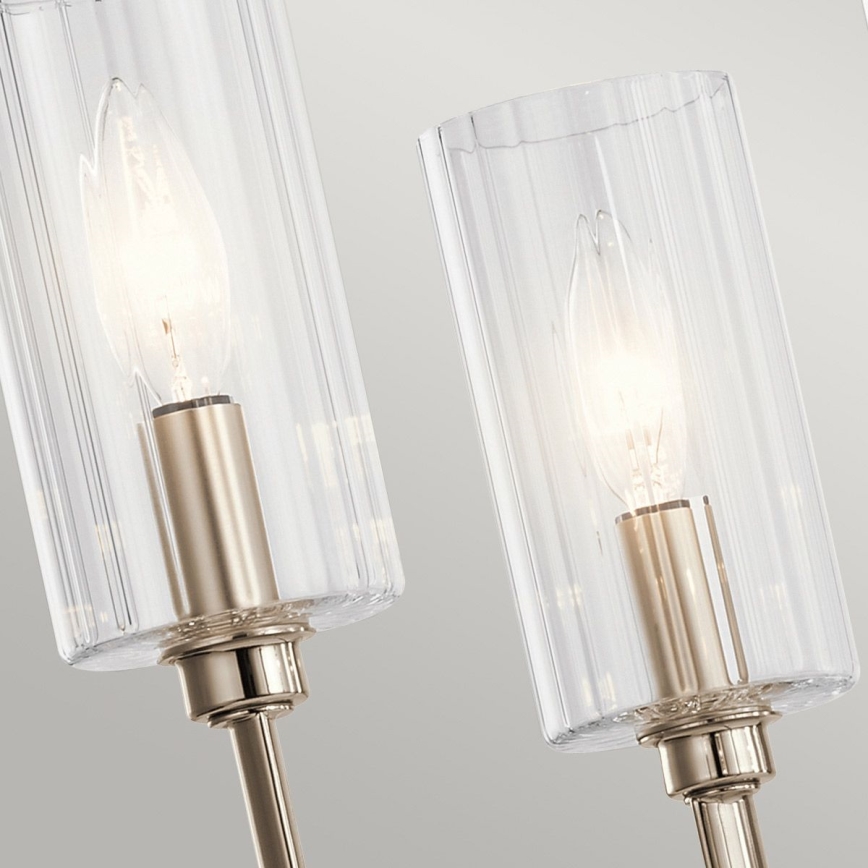 Quintiesse - Pendel på stang KIMROSE 6xE14/40W/230V Ø 68,6 cm poleret krom