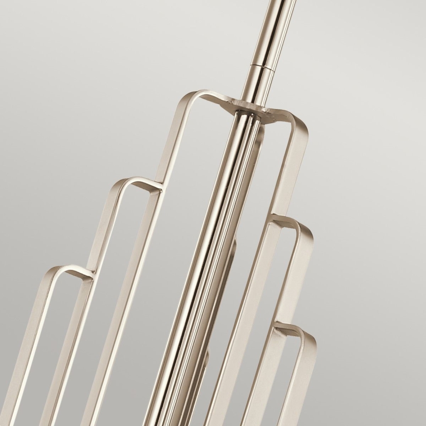 Quintiesse - Pendel på stang KIMROSE 6xE14/40W/230V Ø 68,6 cm poleret krom