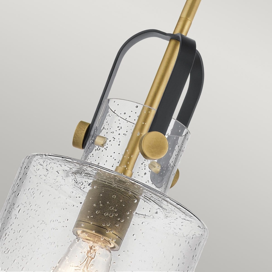 Quintiesse - Loftlampe på stang KITNER 1xE27/60W/230V Ø 18 cm guld/sort