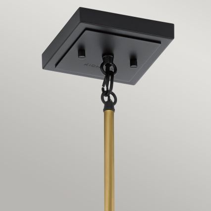 Quintiesse - Loftlampe på stang KITNER 1xE27/60W/230V Ø 18 cm guld/sort