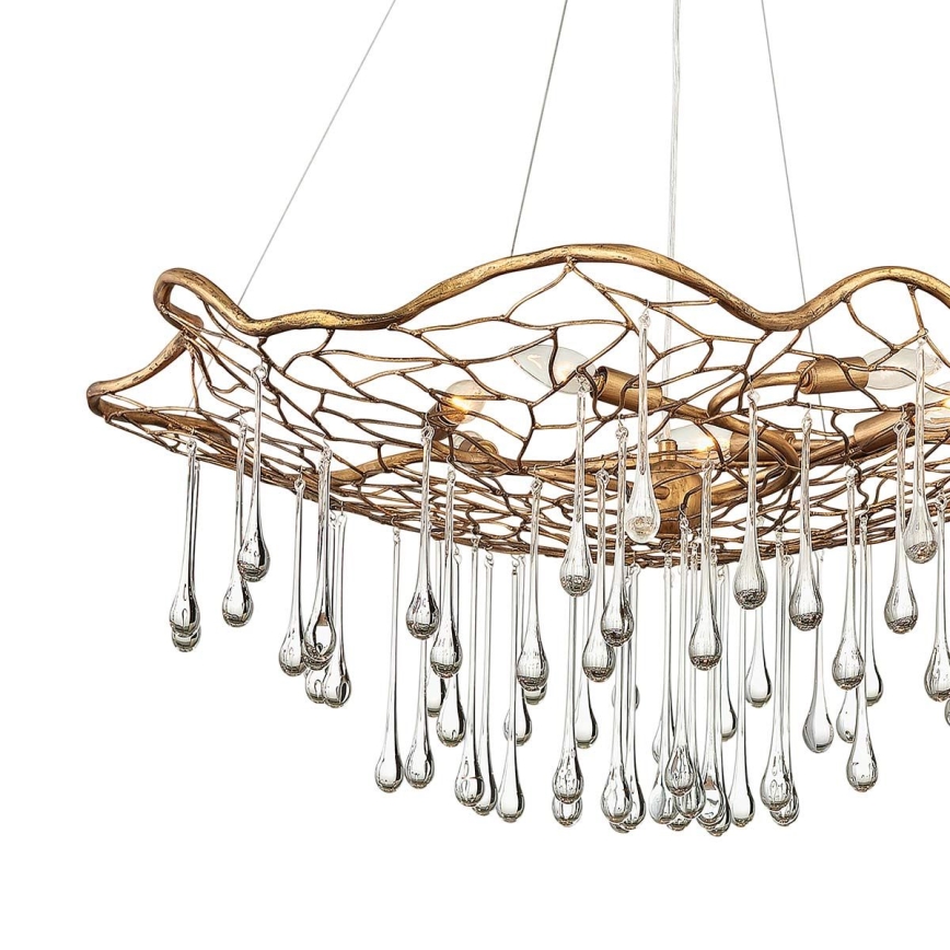 Quintiesse - Lysekrone på wire LAGUNA 6xE14/40W/230V Ø 91,4 cm guldfarvet