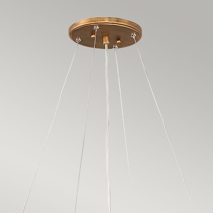 Quintiesse - Lysekrone med wireophæng LAGUNA 8xE14/40W/230V Ø 106,7 cm guld