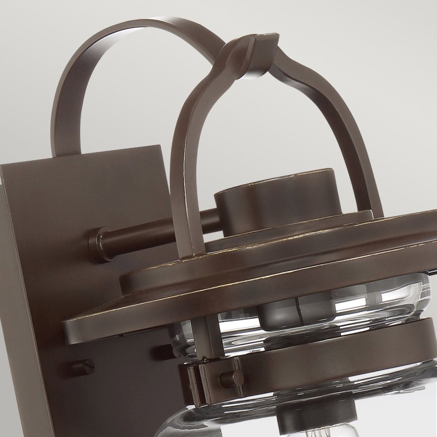 Quintiesse - Udendørs vægmonteret lampe LASALLE M 1xE27/60W/230V IP44 bronze