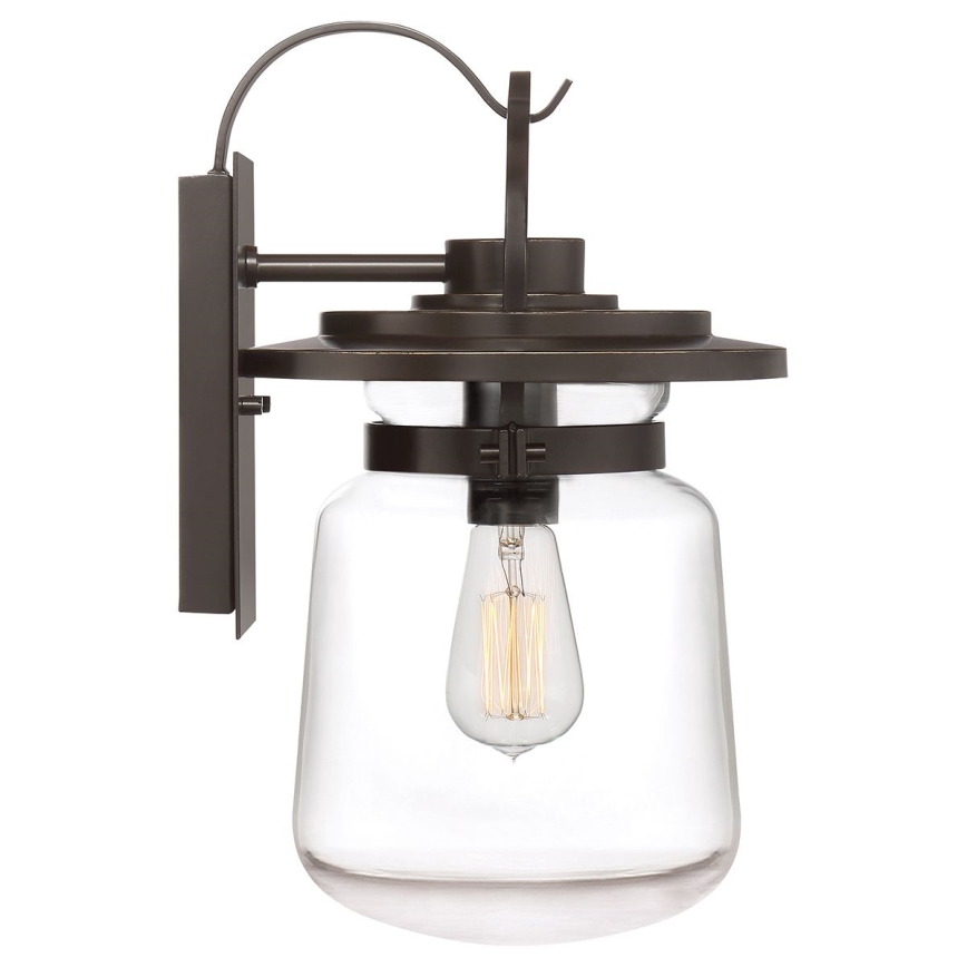 Quintiesse - Udendørs vægmonteret lampe LASALLE M 1xE27/60W/230V IP44 bronze