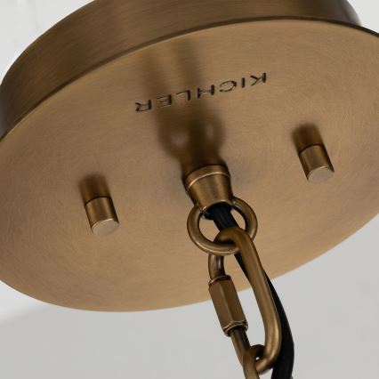 Quintiesse - Pendel på stang LINARA 1xE27/60W/230V Ø 15,2 cm sort/guld