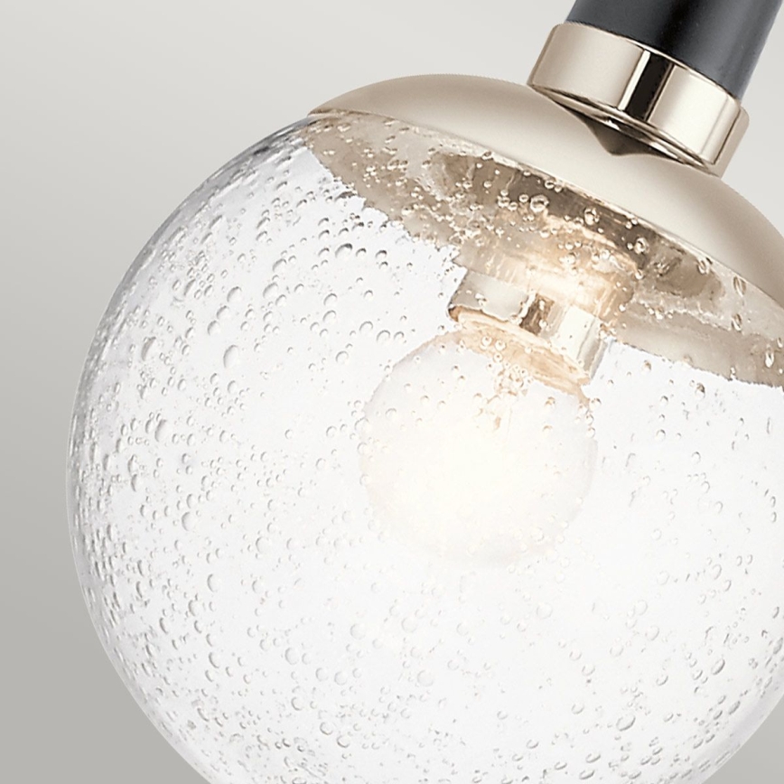 Quintiesse - Stangpendel MARILYN 1xE27/60W/230V Ø 19,5 cm blank krom/sort