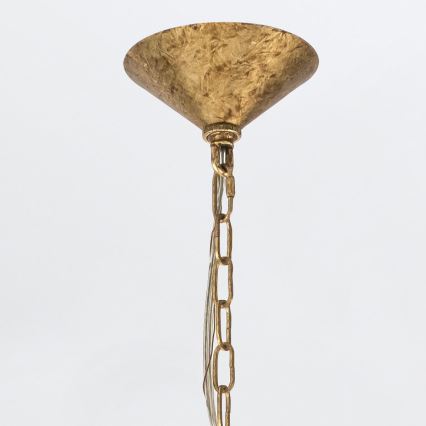 Quintiesse - Kædeophængt lysekrone MERIDIAN 9xE14/40W/230V Ø 57,2 cm guld