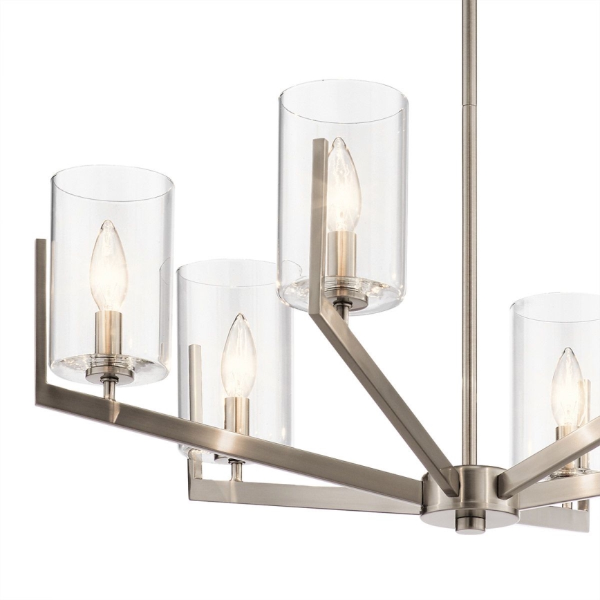Quintiesse - Lysekrone på stang NYE 6xE14/40W/230V Ø 71,1 cm mat krom