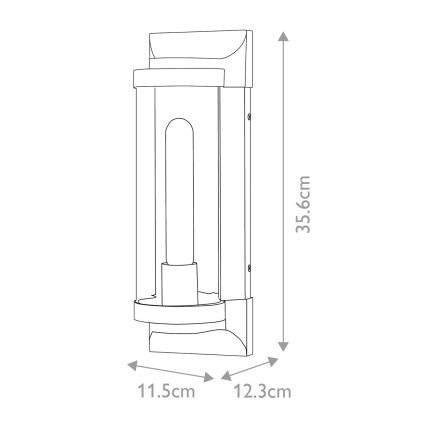 Quintiesse - Udendørs væglampe PEARSON M 1xE27/60W/230V IP44 bronze