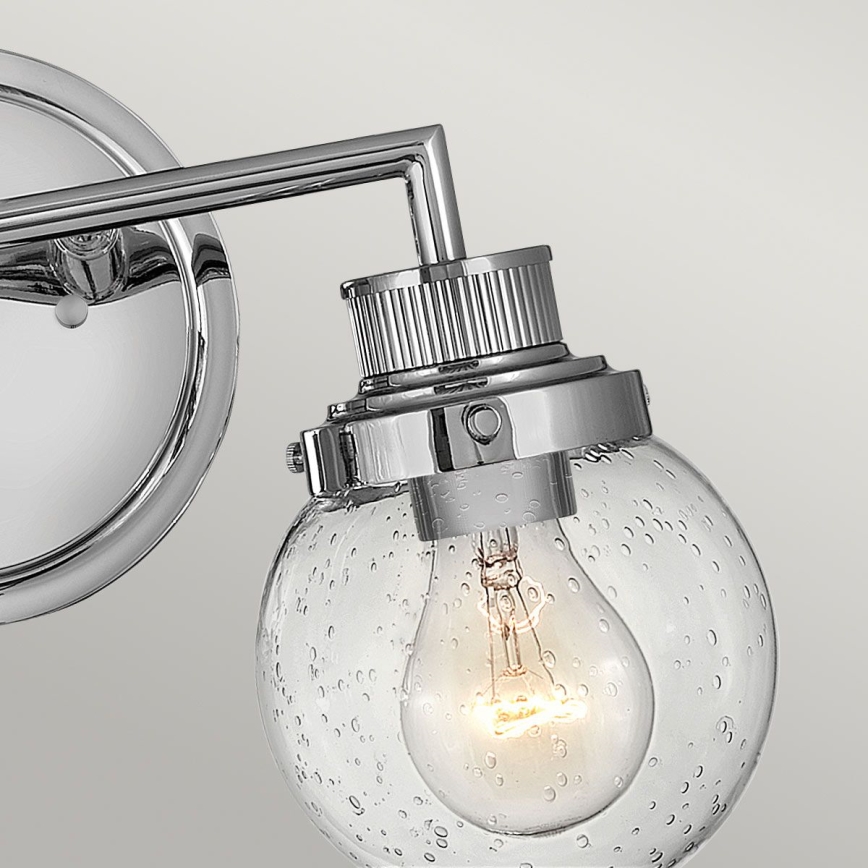 Quintiesse - Badeværelses væglampe POPPY 2xE27/60W/230V IP44 poleret krom