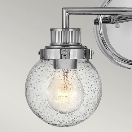 Quintiesse - Badeværelses væglampe POPPY 2xE27/60W/230V IP44 poleret krom