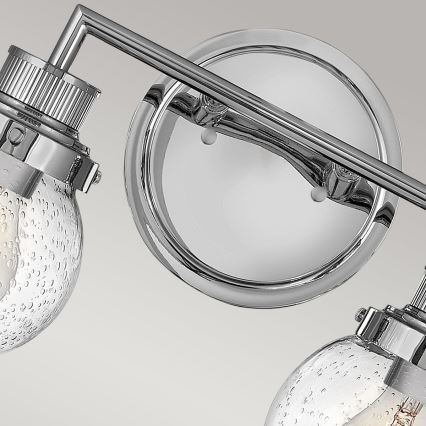 Quintiesse - Badeværelses væglampe POPPY 2xE27/60W/230V IP44 poleret krom