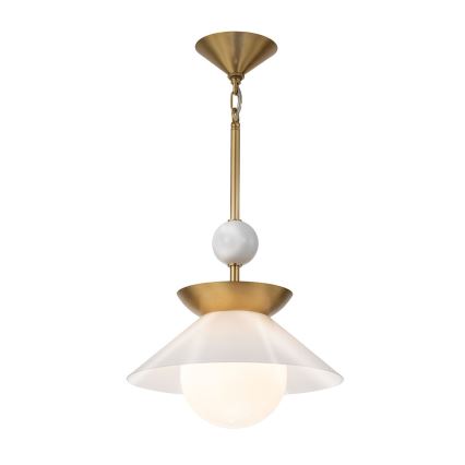 Quintiesse - Pendel på stang SAUCER M 1xE27/40W/230V Ø 36,6 cm, guld