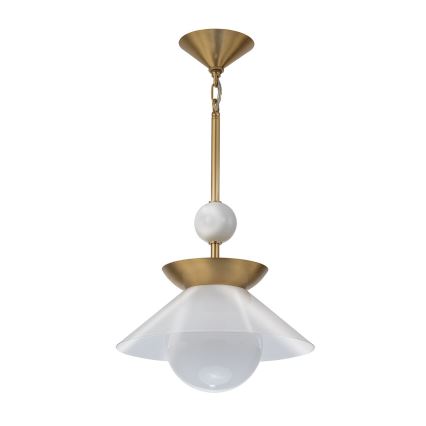 Quintiesse - Pendel på stang SAUCER M 1xE27/40W/230V Ø 36,6 cm, guld