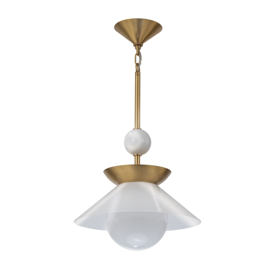 Quintiesse - Pendel på stang SAUCER M 1xE27/40W/230V Ø 36,6 cm, guld
