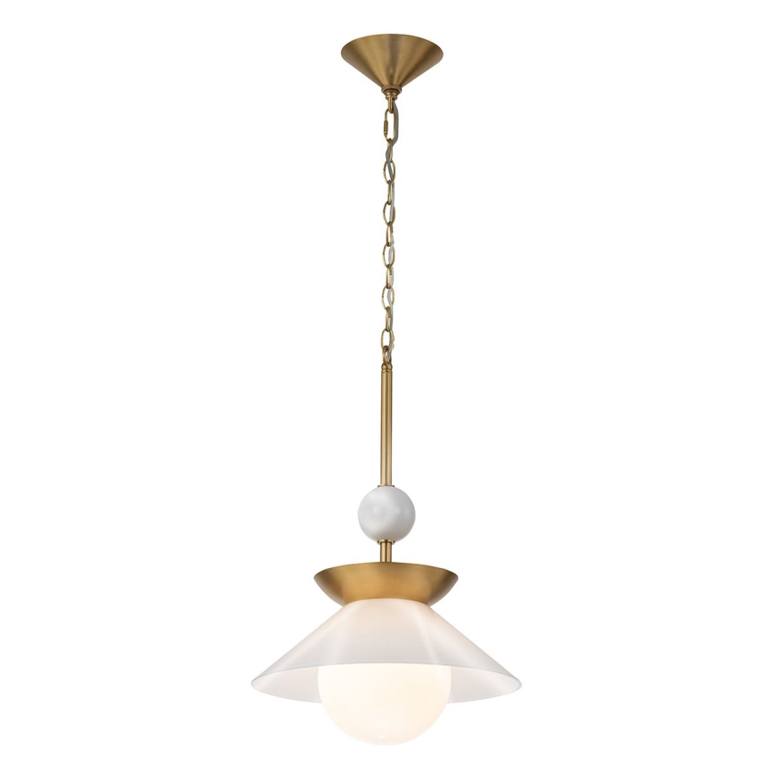 Quintiesse - Pendel på stang SAUCER M 1xE27/40W/230V Ø 36,6 cm, guld