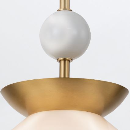 Quintiesse - Pendel på stang SAUCER M 1xE27/40W/230V Ø 36,6 cm, guld