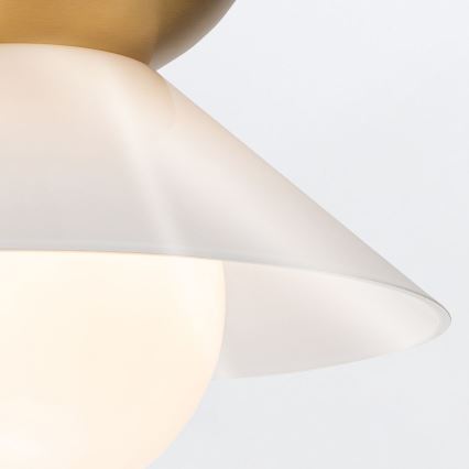 Quintiesse - Pendel på stang SAUCER M 1xE27/40W/230V Ø 36,6 cm, guld