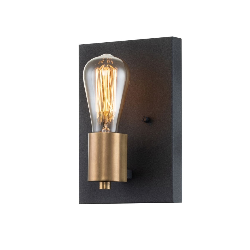 Quintiesse - Væglampe SILAS 1xE27/60W/230V sort/guld