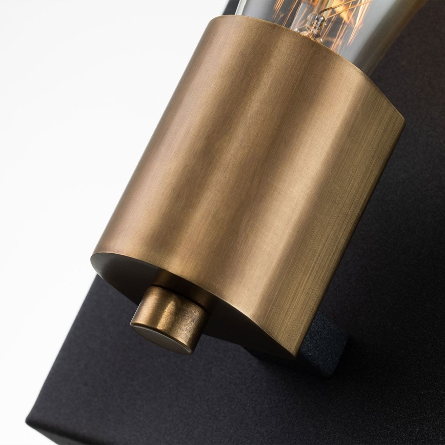 Quintiesse - Væglampe SILAS 1xE27/60W/230V sort/guld