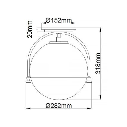 Quintiesse - Loftlampe SOMERSET 1xE27/60W/230V Ø 28,2 cm guld