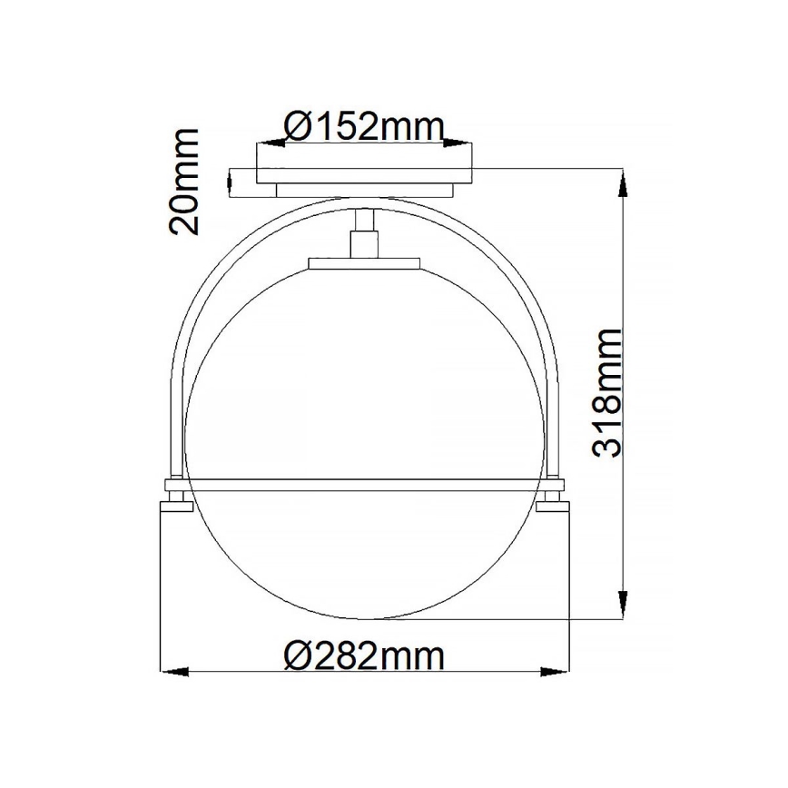 Quintiesse - Loftlampe SOMERSET 1xE27/60W/230V Ø 28,2 cm guld