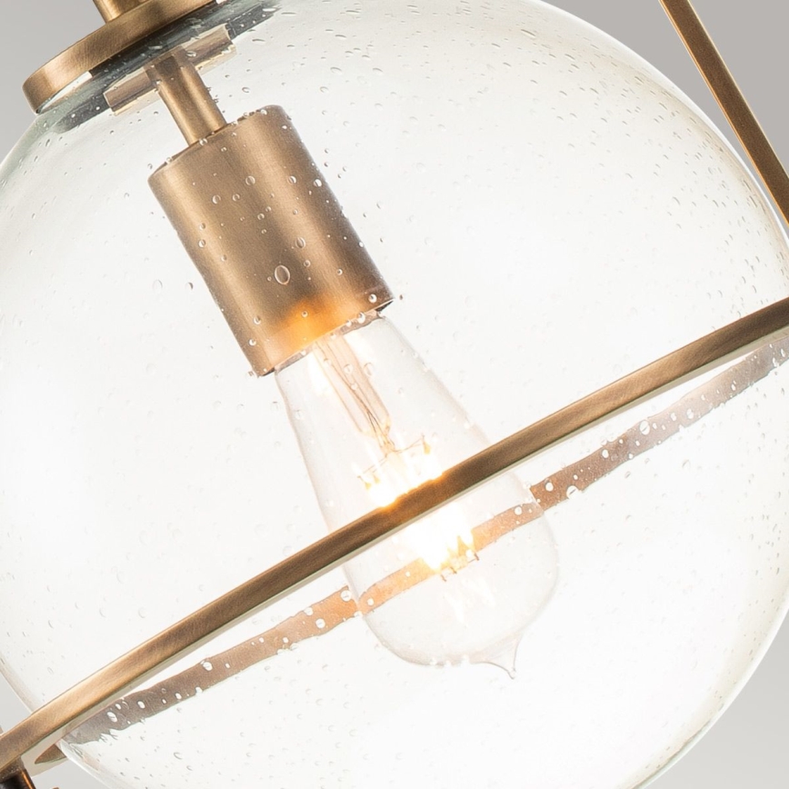 Quintiesse - Pendel på stang SOMERSET 1xE27/60W/230V Ø 28,9 cm bronzefarvet