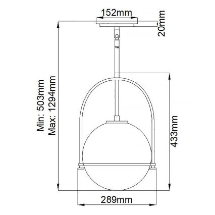 Quintiesse - Stangpendel SOMERSET 1xE27/60W/230V Ø 28,9 cm sort