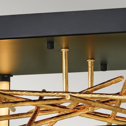 Quintiesse - STYX LED-loftlampe 8W/230V sort/guld