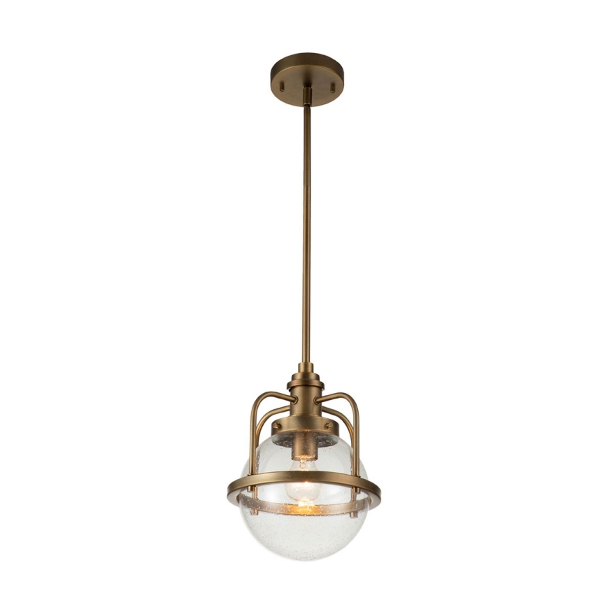 Quintiesse - Udendørs lanterne på stang TRIOCENT 1xE27/40W/230V Ø 24 cm IP44 bronzefarvet