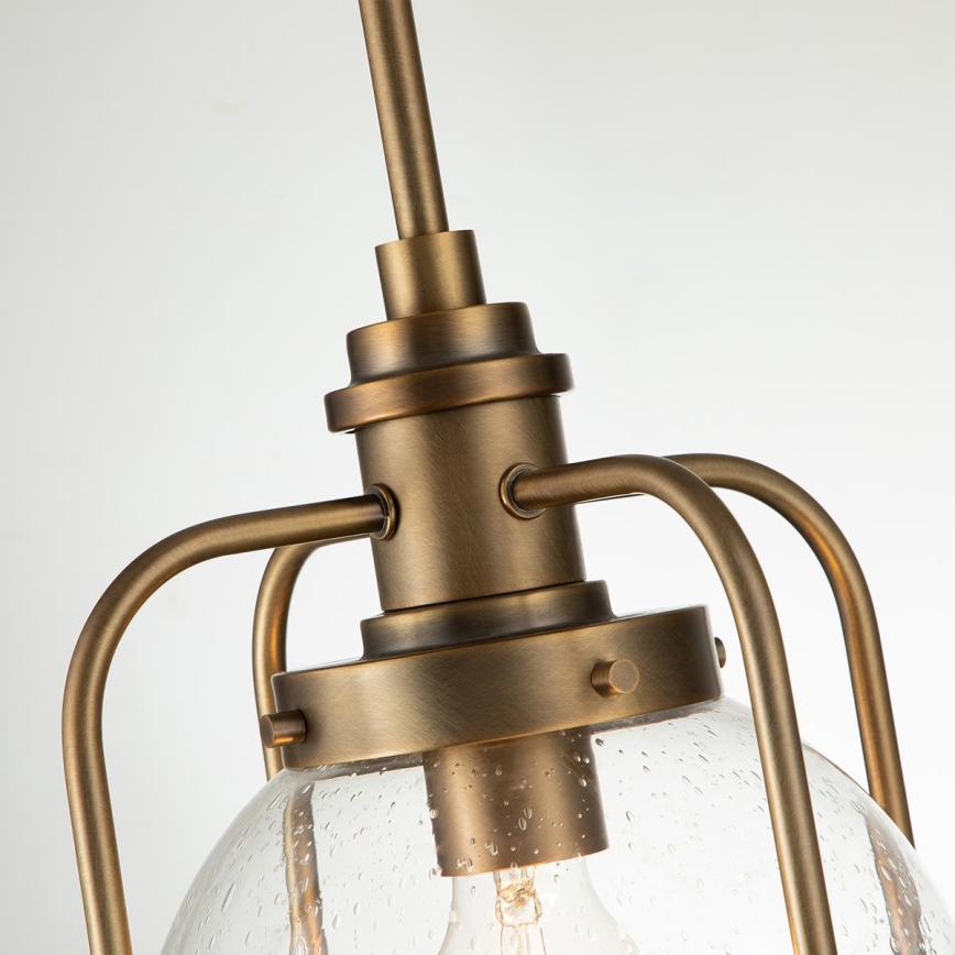 Quintiesse - Udendørs lanterne på stang TRIOCENT 1xE27/40W/230V Ø 24 cm IP44 bronzefarvet