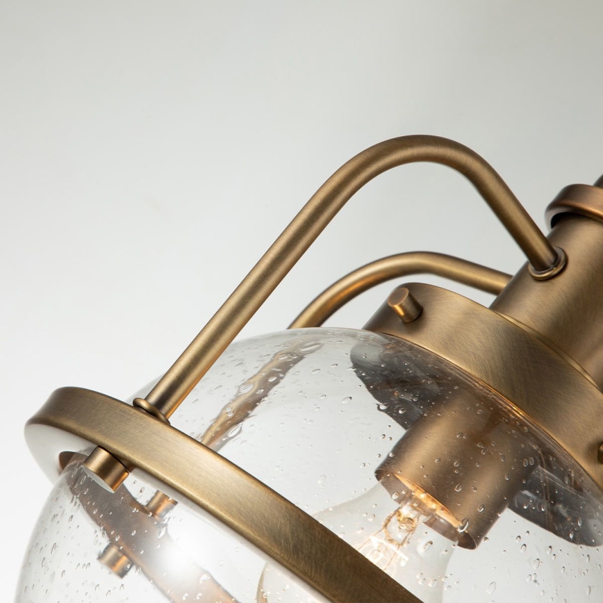 Quintiesse - Udendørs lanterne på stang TRIOCENT 1xE27/40W/230V Ø 24 cm IP44 bronzefarvet