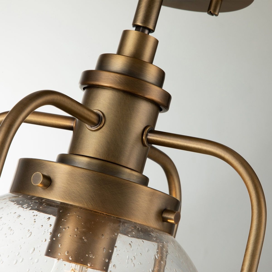 Quintiesse - Udendørs lanterne på stang TRIOCENT 1xE27/40W/230V Ø 24 cm IP44 bronzefarvet